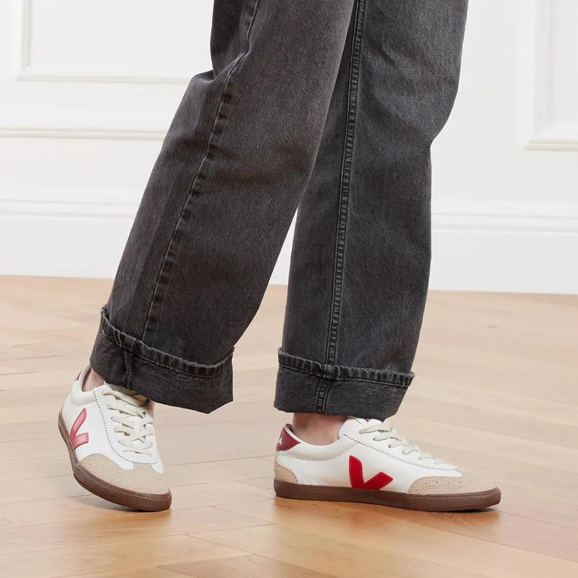 Veja Volley White Pekin Bark Low-Top-Sneaker