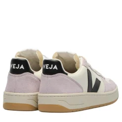 Veja V-10 Prime Leather Pure Black Parme Low-Top-Sneaker