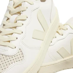 Veja V-10 Prime Leather Pure Calcaire Low-Top-Sneaker