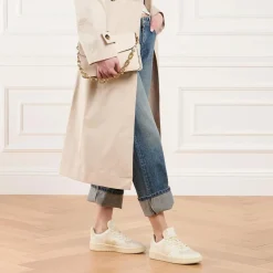 Veja V-10 Prime Leather Pure Calcaire Low-Top-Sneaker