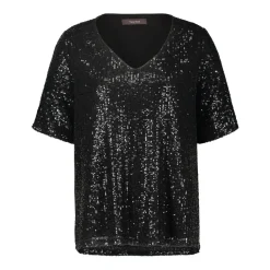 Vera Mont Blusenshirt mit Paillettenbesatz Schwarz Bluse