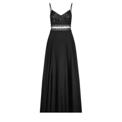 Vera Mont Cocktailkleid mit Paillettenbesatz Schwarz Cocktailkleid