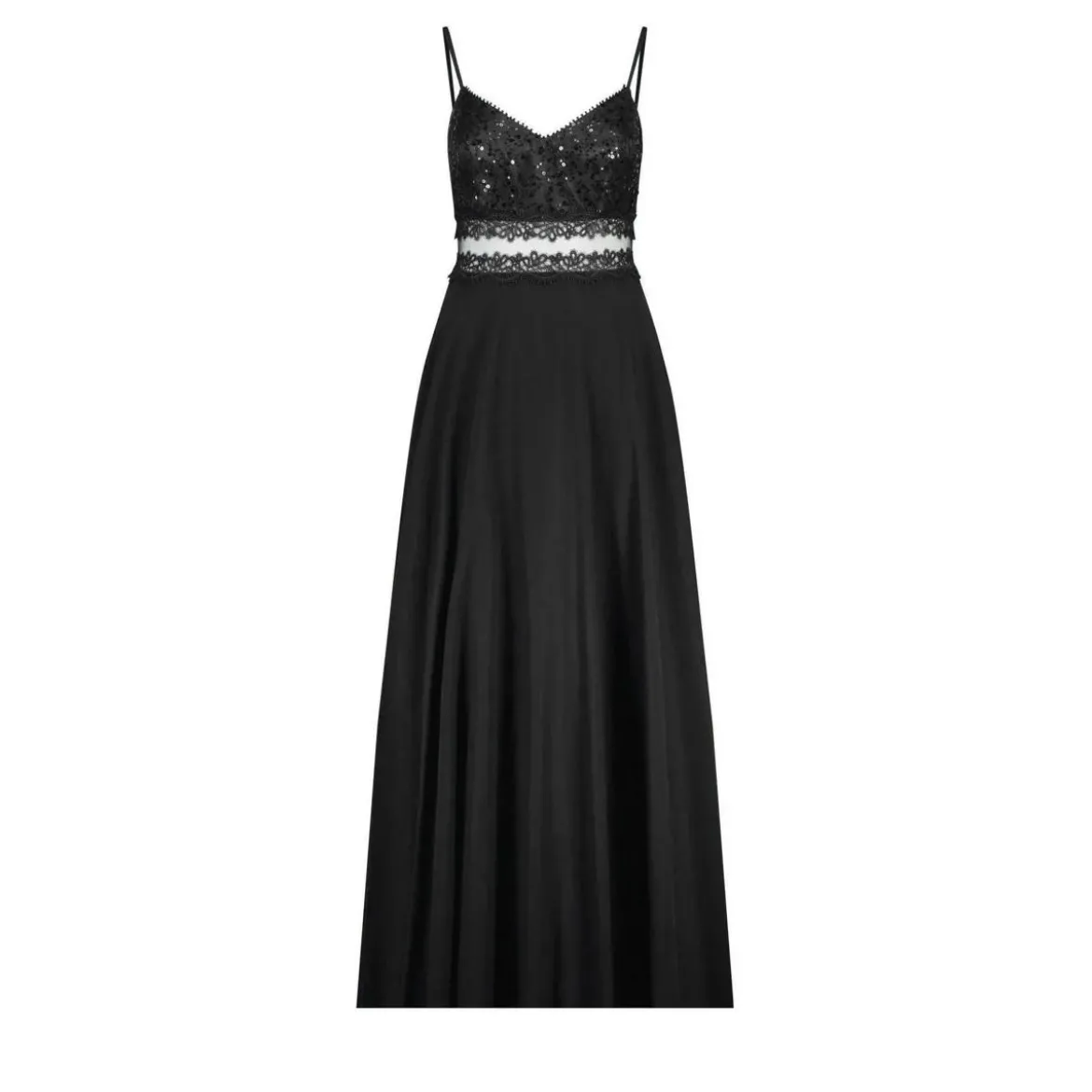 Vera Mont Cocktailkleid mit Paillettenbesatz Schwarz Cocktailkleid