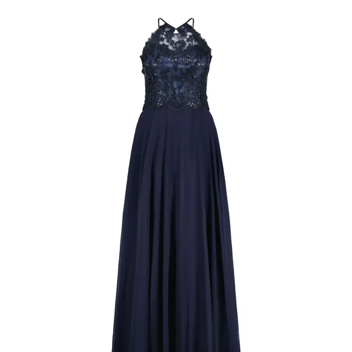 Vera Mont Cocktailkleid mit Paillettenbesatz Dunkelblau Cocktailkleid