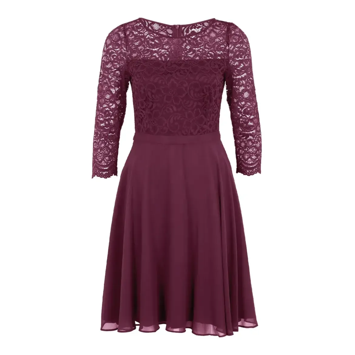 Vera Mont Kleid mit Spitze Dunkelrot Spitzenkleid