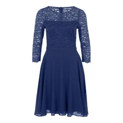 Vera Mont Kleid mit Spitze Dunkelblau Minikleid
