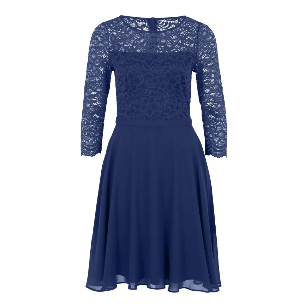 Vera Mont Kleid mit Spitze Dunkelblau Minikleid