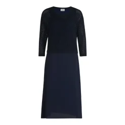 Vera Mont Midikleid Dunkelblau Midikleid