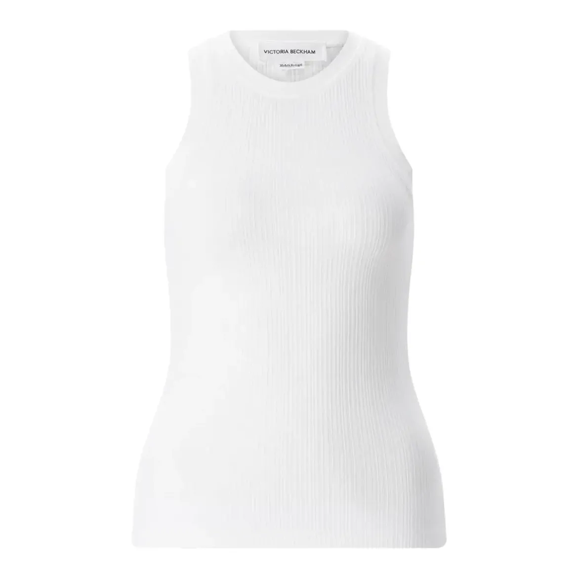 Victoria Beckham Geripptes Top weiß Top