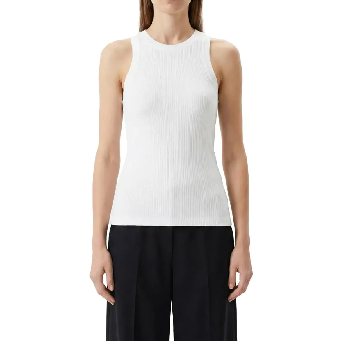 Victoria Beckham Geripptes Top weiß Top