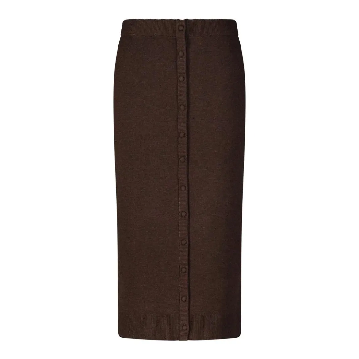 Victoria Beckham Midirock aus Merinowolle Dunkelbraun Midirock