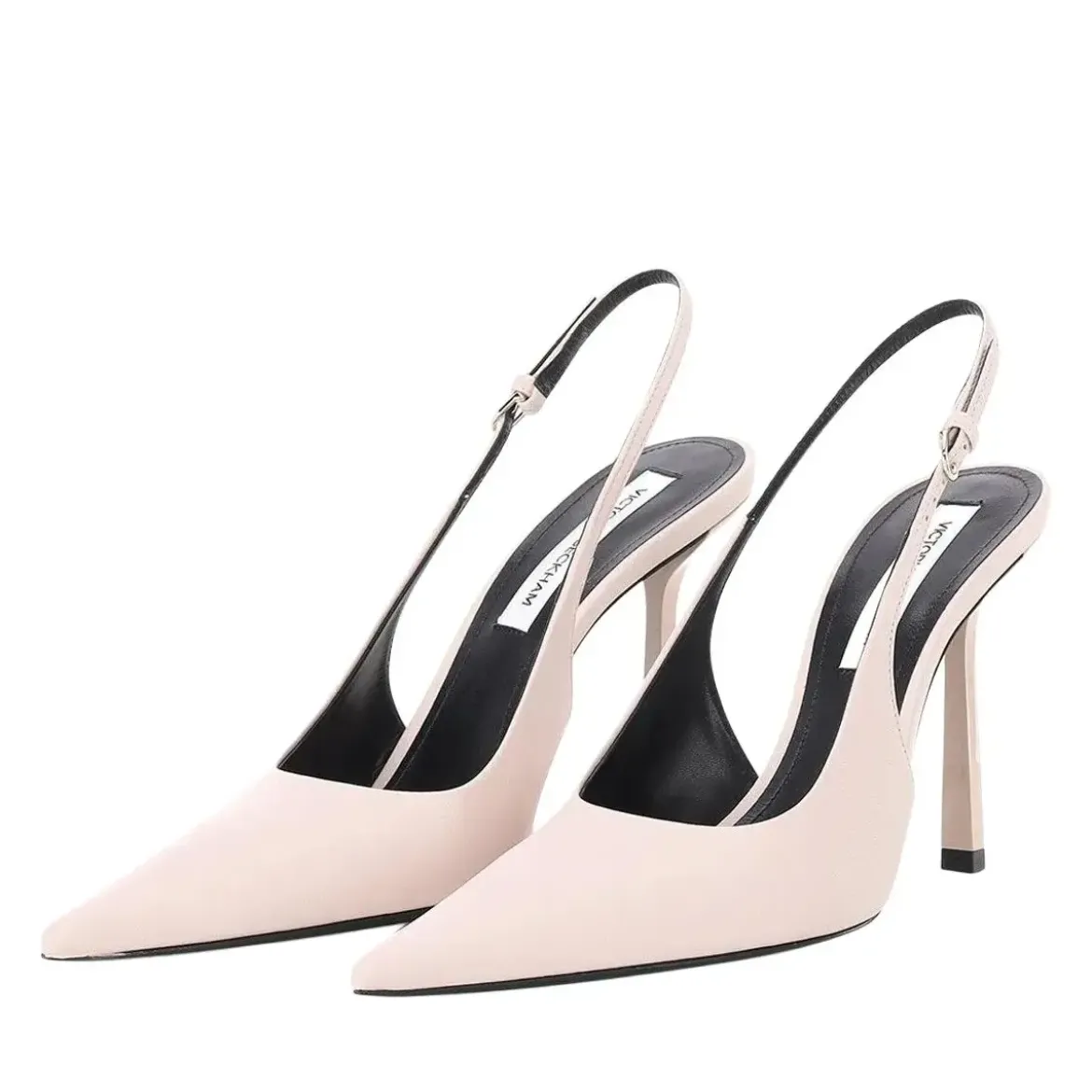 Victoria Beckham Pumps aus Leder pink Schnürschuhe