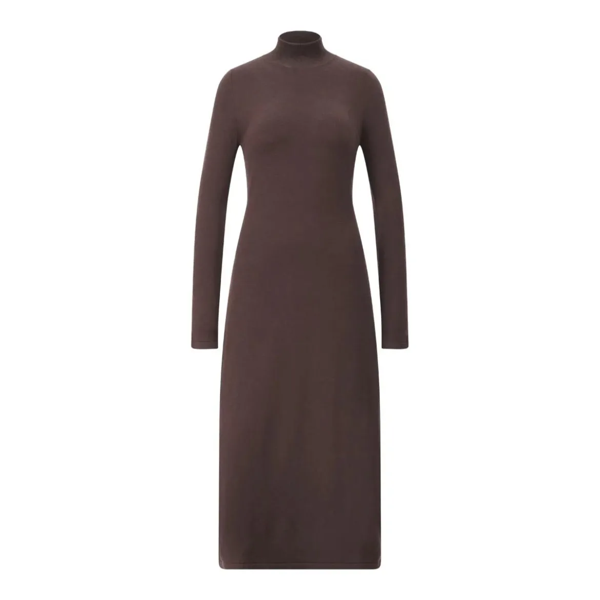 WEEKEND Max Mara Kleid Ocroma aus Wollgewebe Dunkelbraun Strickkleid