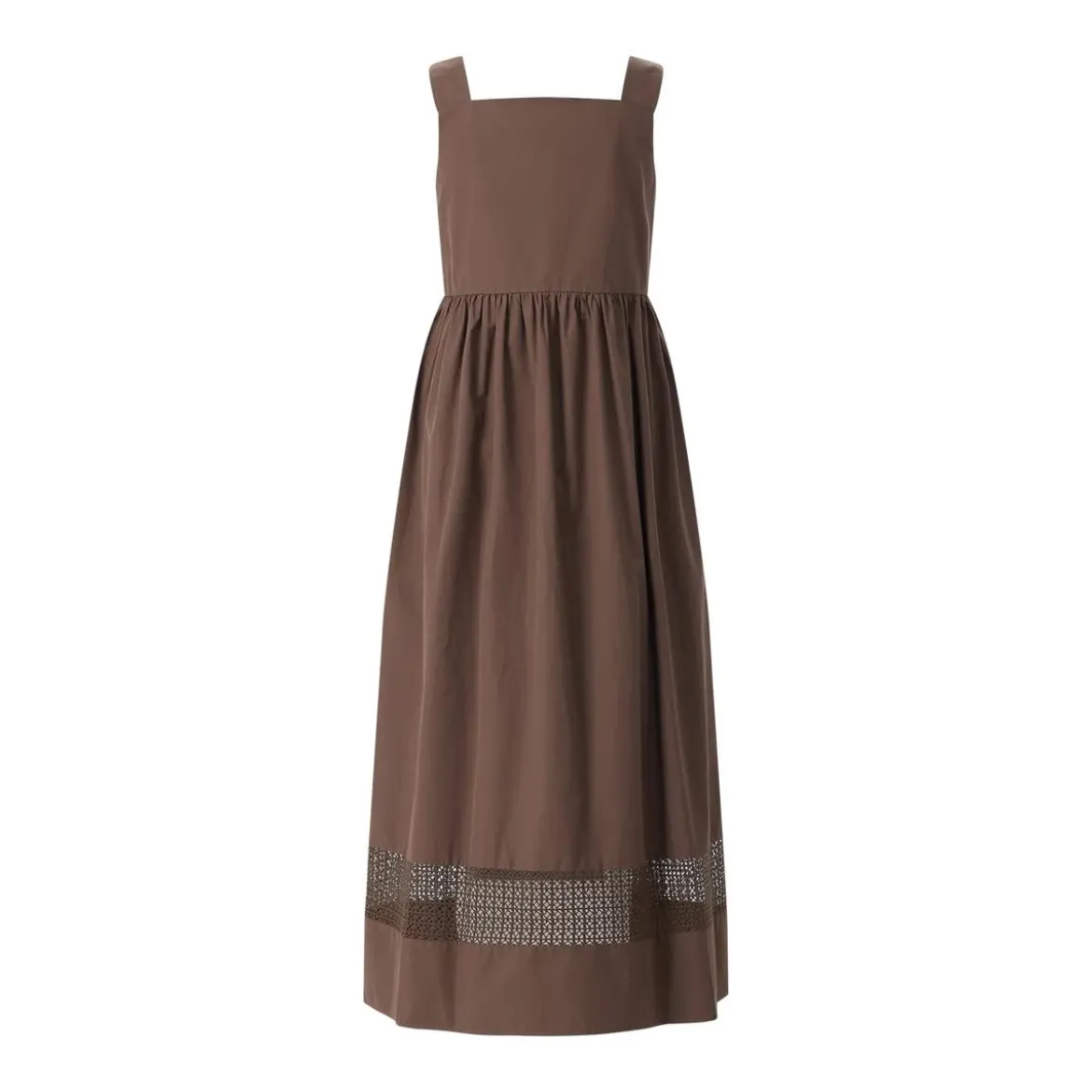WEEKEND Max Mara Midikleid Gola aus Baumwolle braun Midikleid