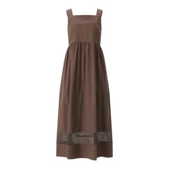 WEEKEND Max Mara Midikleid Gola aus Baumwolle braun Midikleid