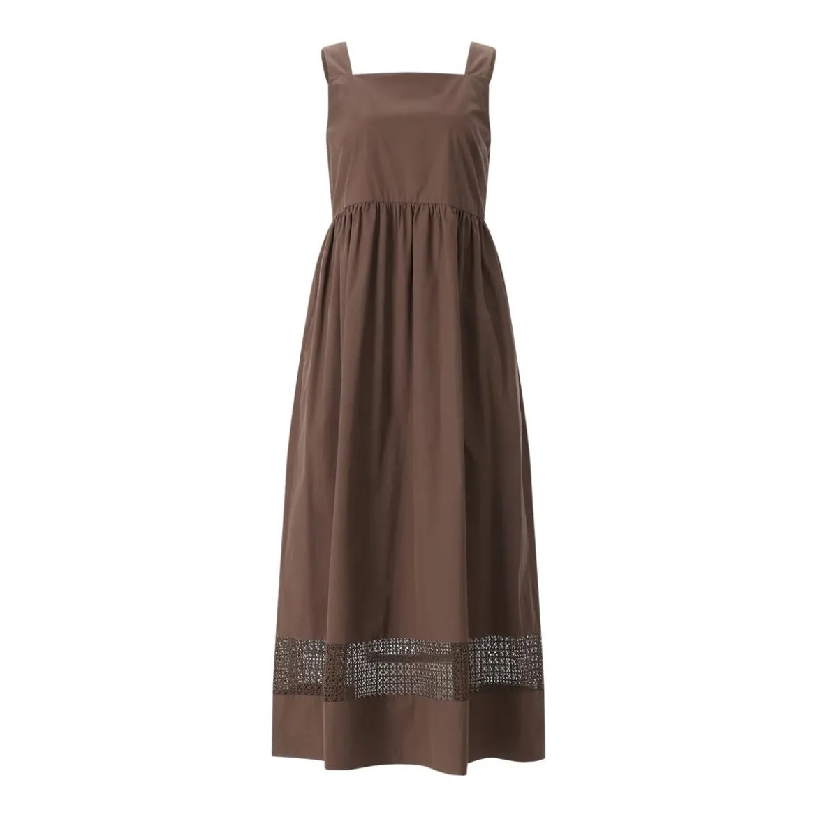 WEEKEND Max Mara Midikleid Gola aus Baumwolle braun Midikleid