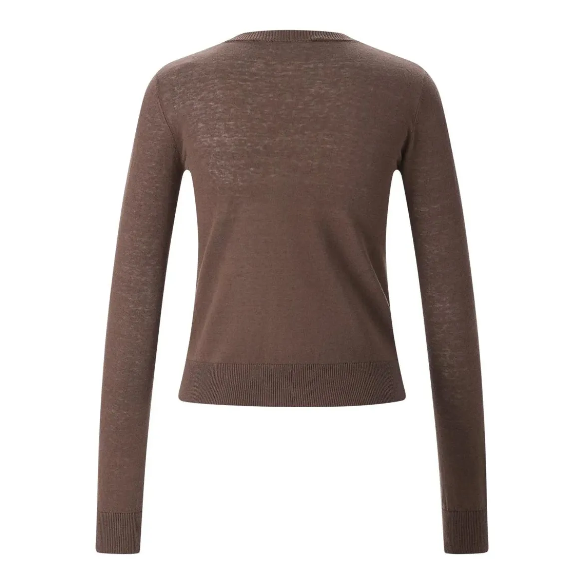 WEEKEND Max Mara Strickjacke Adesso aus Seide & Leinen braun Strickjacke