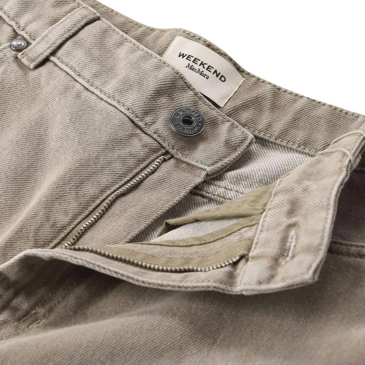 WEEKEND Max Mara Wide-Fit Hose aus Baumwolle beige Hose