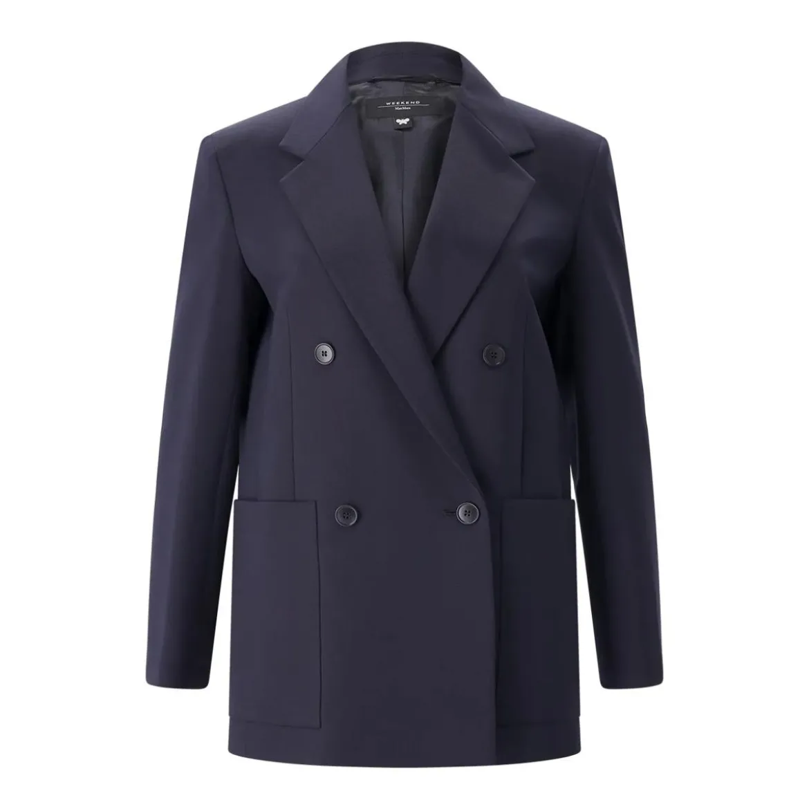 WEEKEND Max Mara Zweireihiger Blazer Veloce aus Wolle blau Blazer