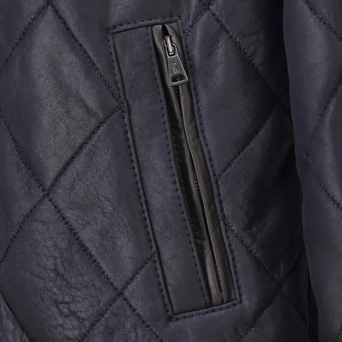 Werner Christ Lederjacke David Dunkelblau Lederjacke