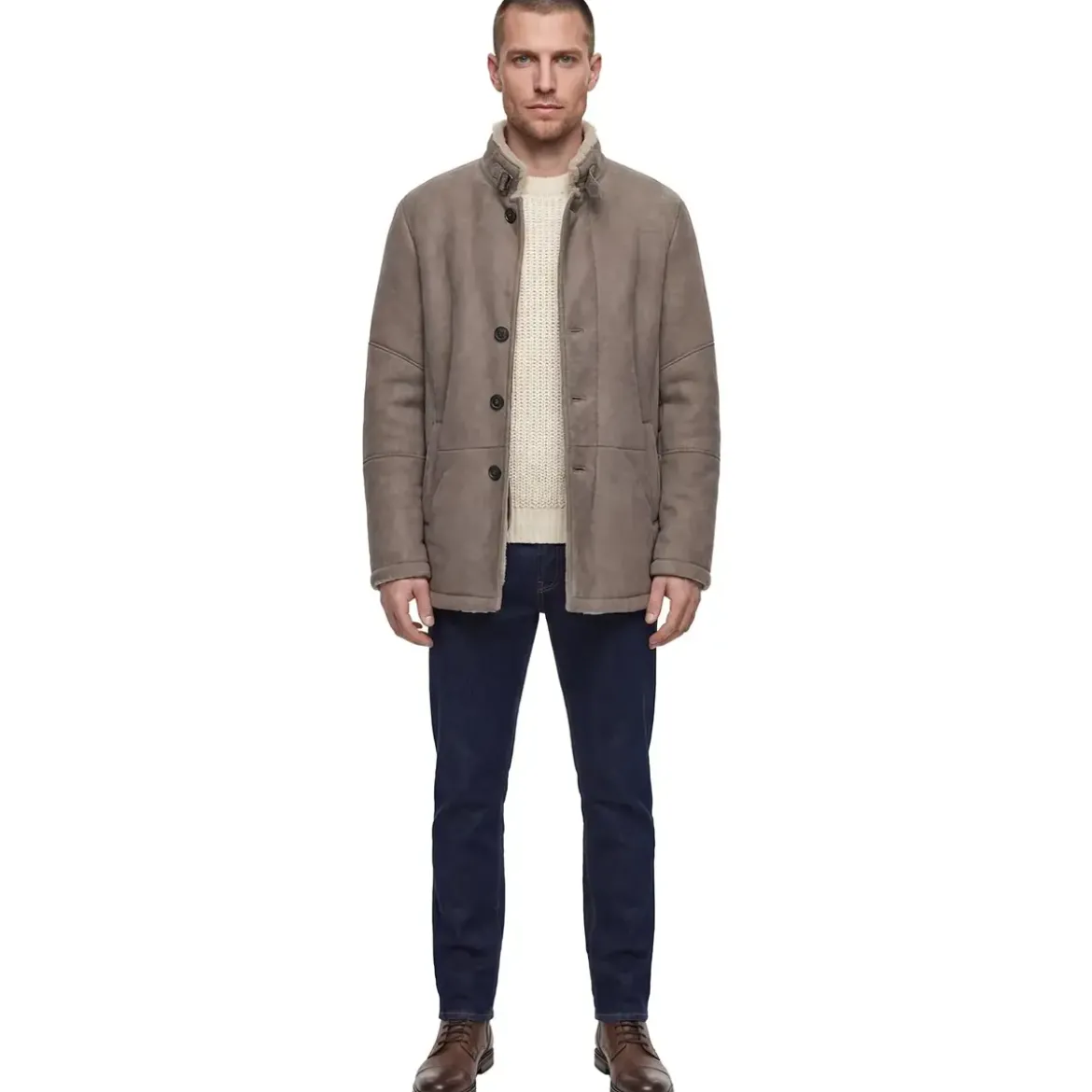 Werner Christ Mantel Antony aus Lammfell Braun Übergangsjacke