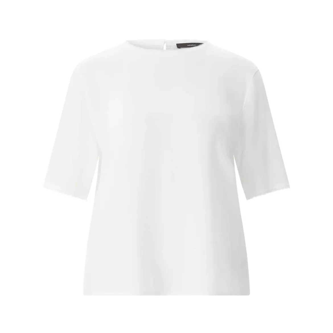windsor. Blusenshirt mit Fransen weiß Bluse