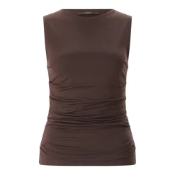 windsor. Gerafftes Top aus Lyocell braun Top