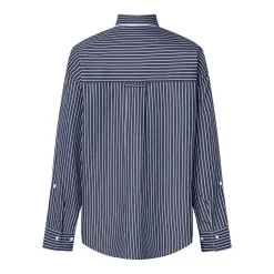 windsor. Hemdbluse aus Baumwolle blau Bluse