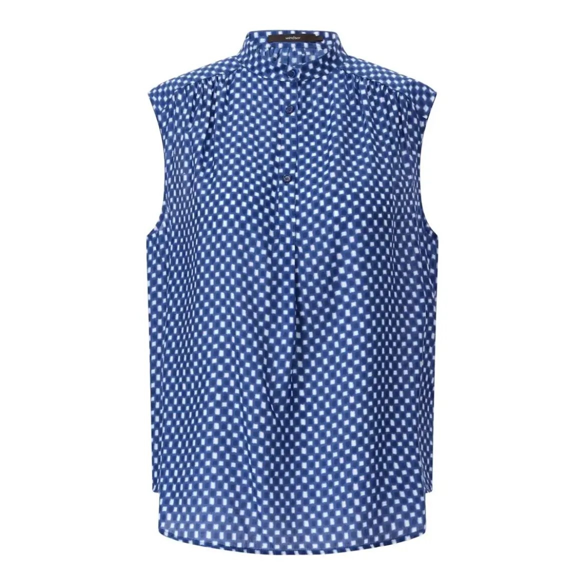 windsor. Ärmellose Bluse mit Muster Blau Bluse