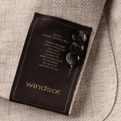 windsor. Sakko aus Leinen-Baumwollmix beige Anzugjacke