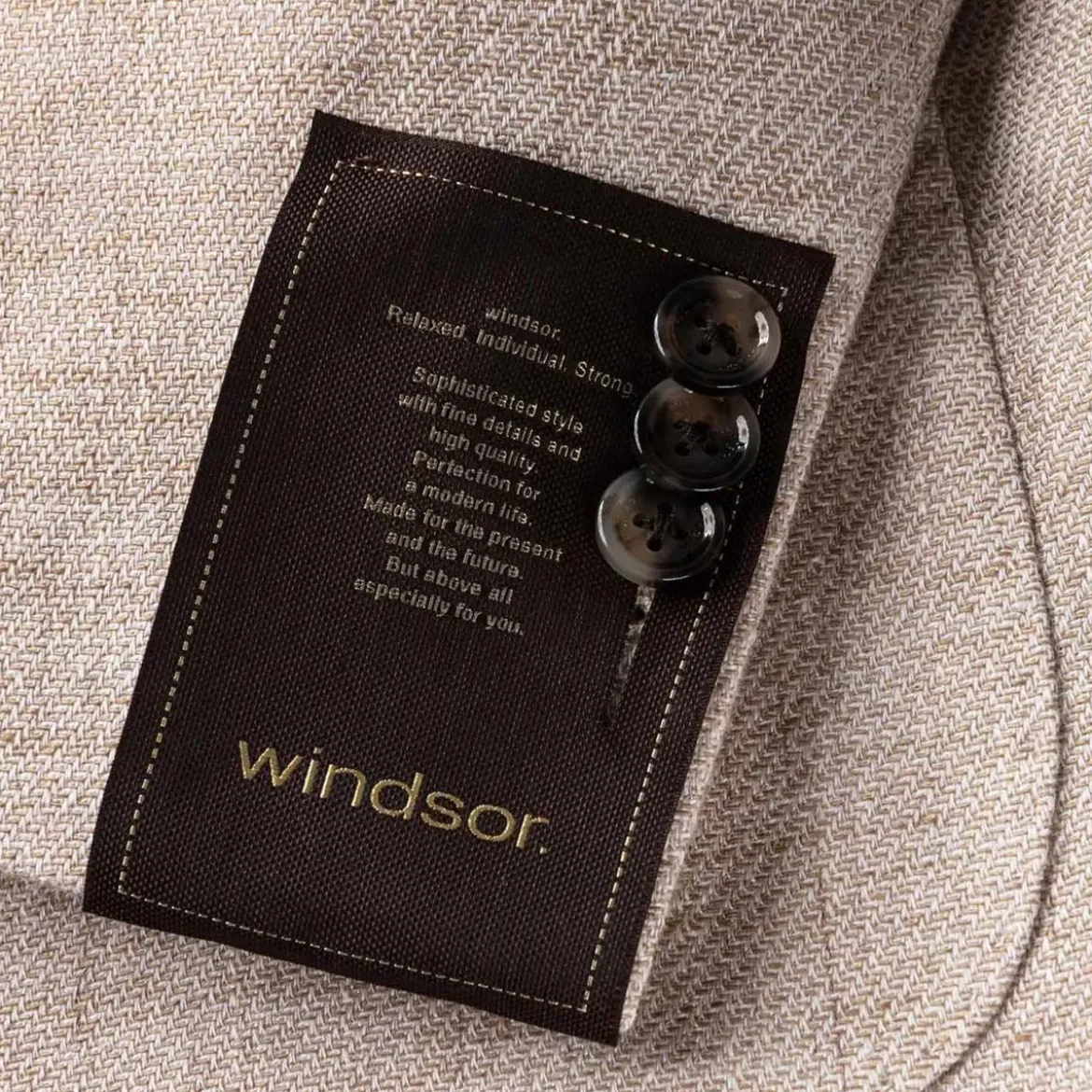 windsor. Sakko aus Leinen-Baumwollmix beige Anzugjacke