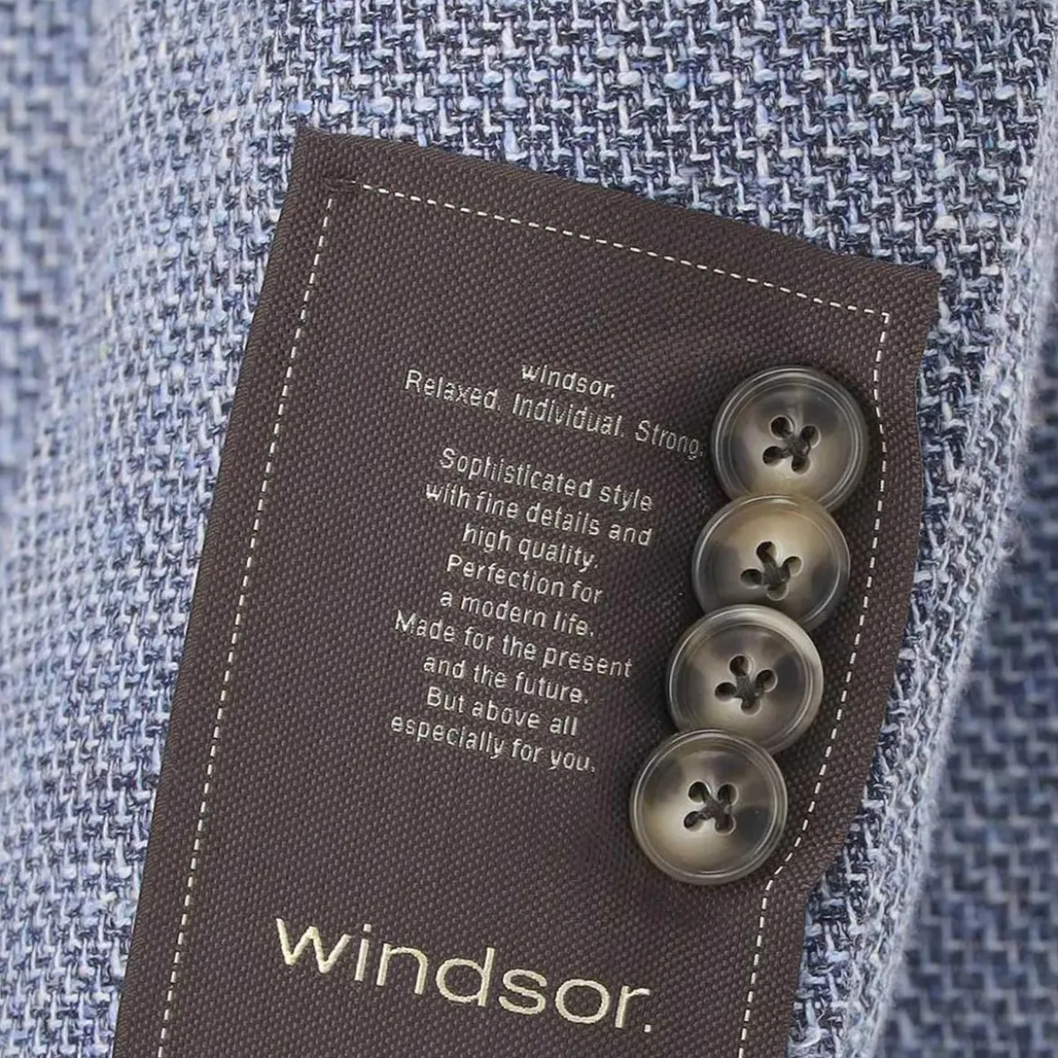 windsor. Shaped-Fit Sakko Giro blau Anzugjacke