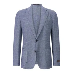 windsor. Slim-Fit Sakko Giro mit Leinen Blau Anzugjacke