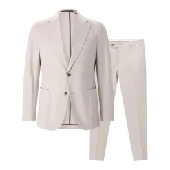 windsor. Zweiteiliger Anzug aus Baumwolle beige Hosenanzug