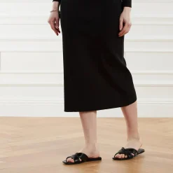 Zadig & Voltaire Azora Mule Vintage Patent Noir Slides