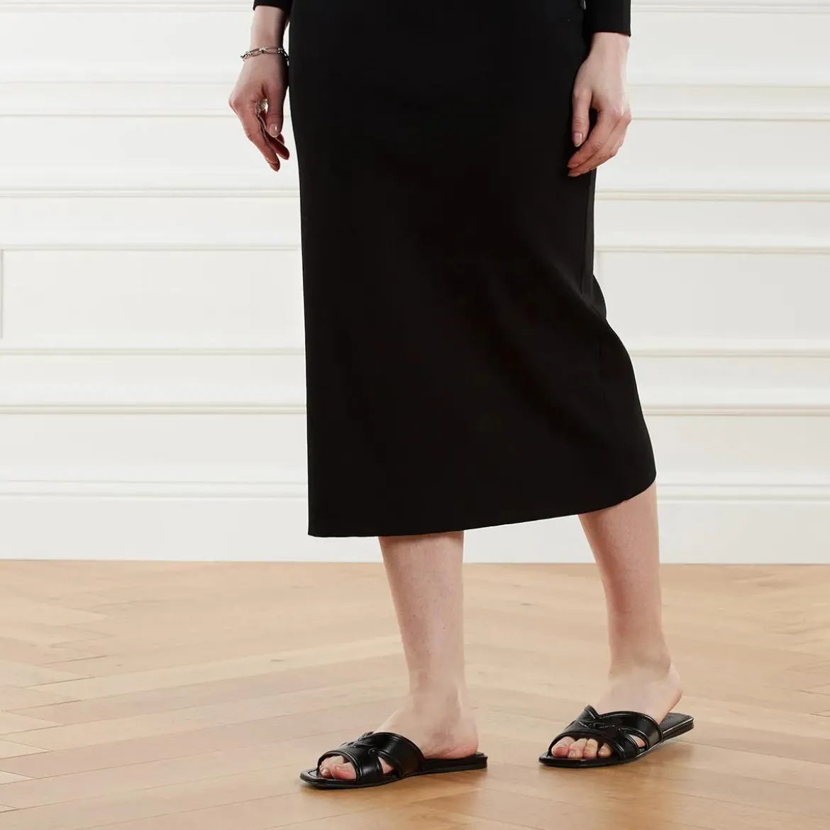 Zadig & Voltaire Azora Mule Vintage Patent Noir Slides