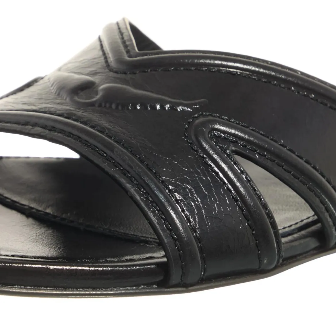 Zadig & Voltaire Azora Mule Vintage Patent Noir Slides